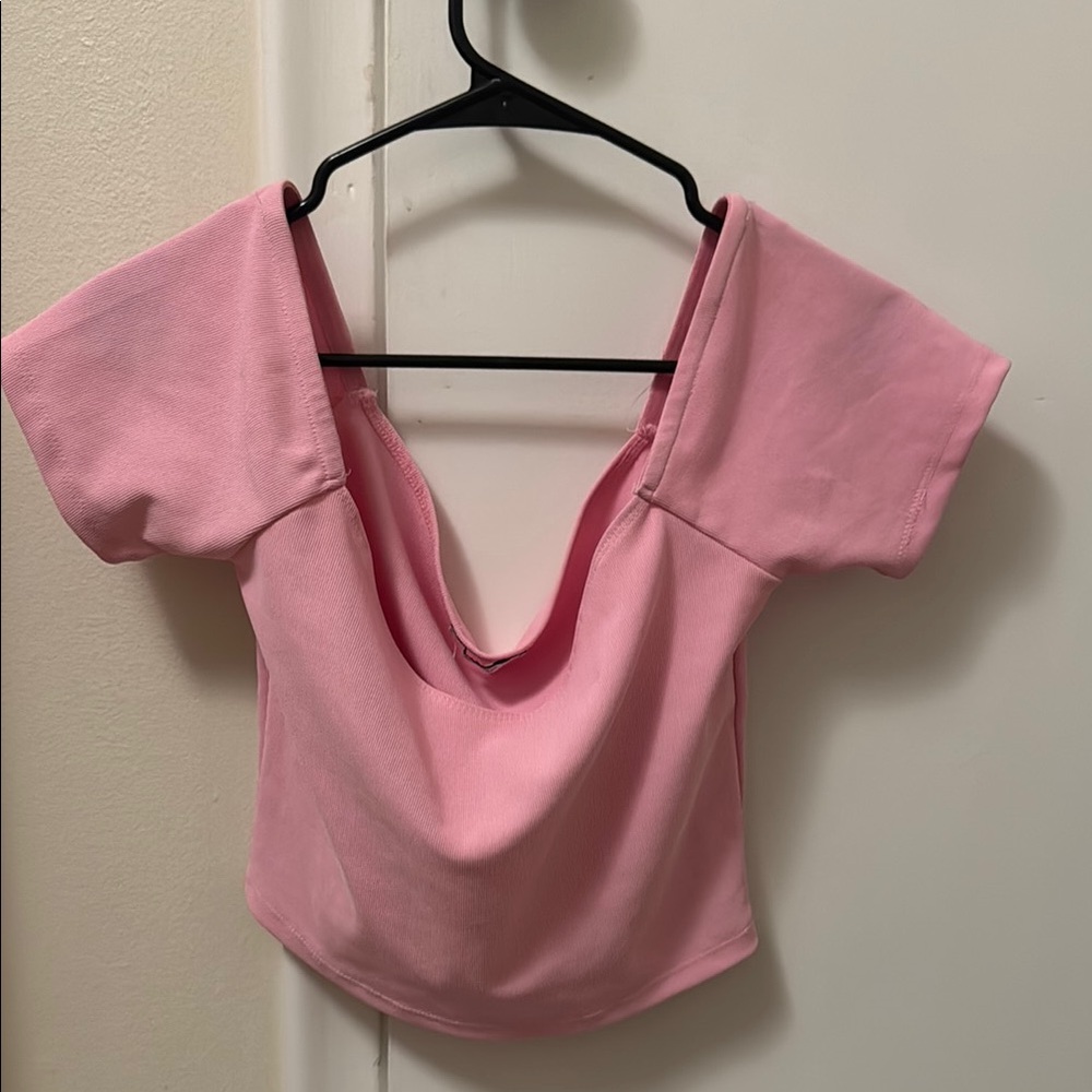 Stradivarius Pink Crop Top